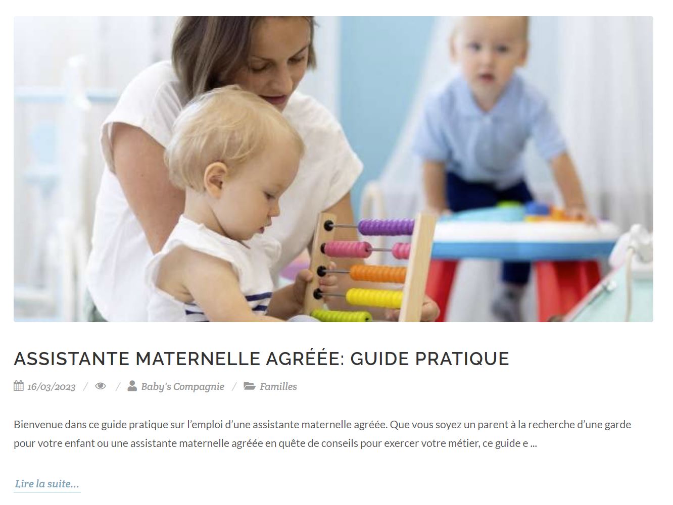 Guide Assistante maternelle